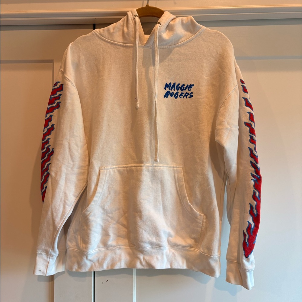 Maggie Rogers White Hoodie Sweatshirt